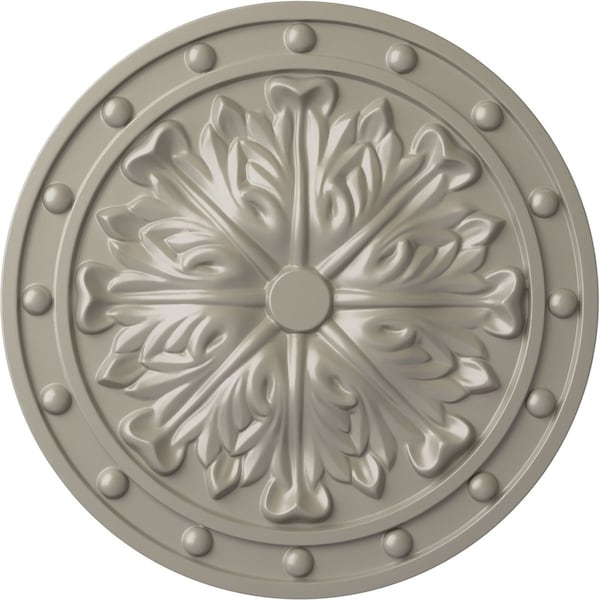Ekena Millwork Foster Acanthus Leaf Ceiling Medallion (Canopies up to 2 1/4"), 20 1/2"OD x 1 1/2"P, Pearl White CM20FOPWS - main